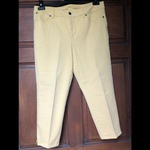 Talbets Yellow Crop pants